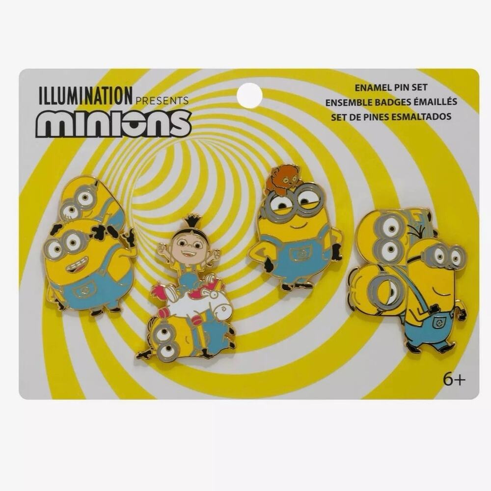 Loungefly Minions Enamel Pin Set nee
